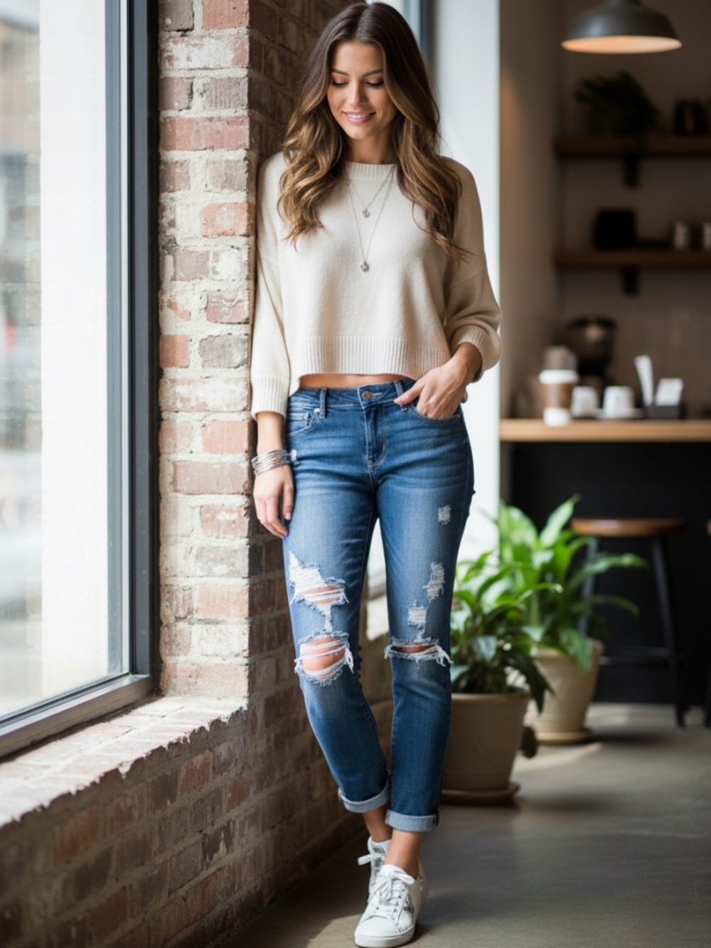 Express skinny torn midrise jeans 6R